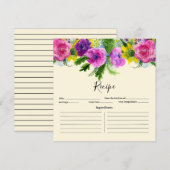 ブルゴーニュ&ピンクフローラガーランドレシピカード (正面/裏面)