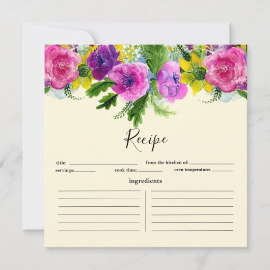 ブルゴーニュ&ピンクフローラガーランドレシピカード (正面)