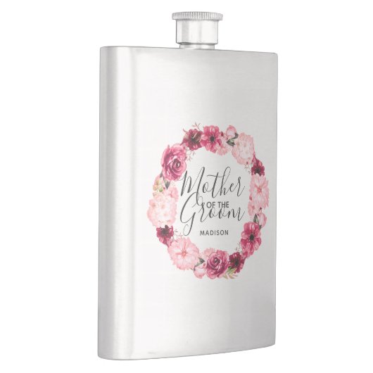 ブルゴーニュ&ピンクフローラリースマザーオブザグルーミング フラスク (右)