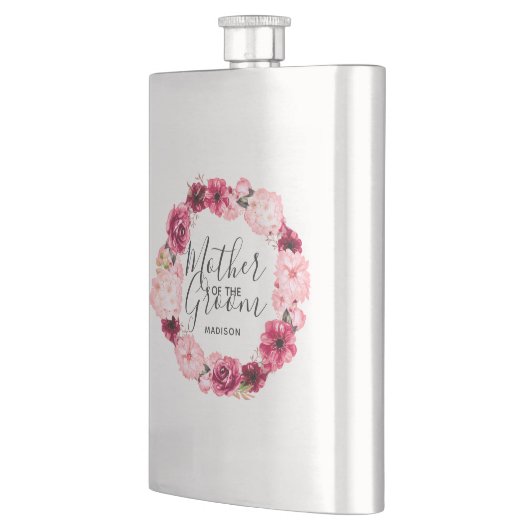 ブルゴーニュ&ピンクフローラリースマザーオブザグルーミング フラスク (左)