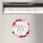 ブルゴーニュ&ピンクフローラリースマザー・オブ・ザ・ブライド マグネット (インサイチュ (食洗機))