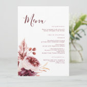 ブルゴーニュ&ピンク秋秋結婚のメニュー メニュー (スタンド正面)