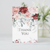 ブルゴーニュ・ピンク結婚牡丹 サンキューカード (スタンド正面)