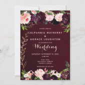 ブルゴーニュ・ピンク結婚系血統 招待状 (正面)