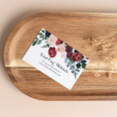 ブルゴーニュ・ピンク・ネイビー結婚フローラのウェブサイト エンクロージャーカード