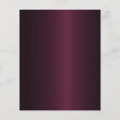 ブルゴーニュ・ピンク・フローラルの結婚式の招待状 (裏面)