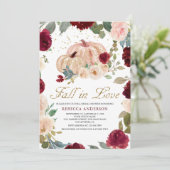 ブルゴーニュ&ピーチフローラパンプキンブライダルシャワー 招待状 (スタンド正面)