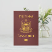 ブルゴーニュ・フィリピン・パスポート日付を保存 セーブザデート (スタンド正面)