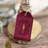 ブルゴーニュ&フェイク金ゴールドタロットシレ結婚ンツ ギフトタグ