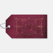 ブルゴーニュ&フェイク金ゴールドタロットシレ結婚ンツ ギフトタグ (裏面横)