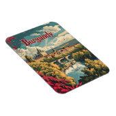 ブルゴーニュ・フランスヴィンテージアート マグネット (右側)