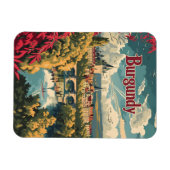 ブルゴーニュ・フランスヴィンテージアート マグネット (横)