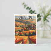 ブルゴーニュ・フランス旅行の秋 ポストカード (スタンド正面)