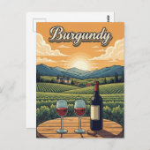 ブルゴーニュ・フランス旅行 ポストカード (正面/裏面)