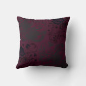 ブルゴーニュ&ブラックダークガーデンゴシックグラム クッション (裏面)