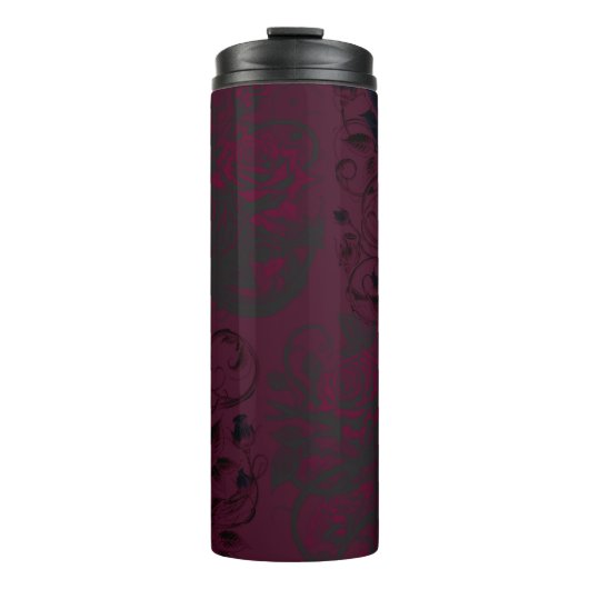 ブルゴーニュ&ブラックダークガーデンゴシックグラム タンブラー (正面)