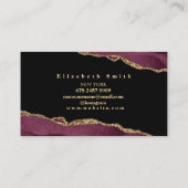 ブルゴーニュ&ブラックマーブル 名刺 (裏面)