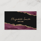 ブルゴーニュ&ブラックマーブル 名刺 (正面)