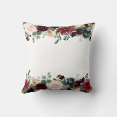 ブルゴーニュ&ブルーイングリッシュフラワーズ結婚式の引き出物 クッション (裏面)