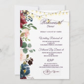 ブルゴーニュ&ブルーイングリッシュフラワーリハーサルディナー 招待状 (裏面)