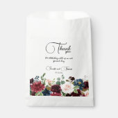 ブルゴーニュ&ブルーイングリッシュフラワー結婚ズ フェイバーバッグ (正面)