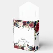 ブルゴーニュ&ブルーイングリッシュフラワー結婚ズ フェイバーボックス (オープン)