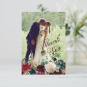 ブルゴーニュ&ブルーイングリッシュ結婚フラワーズサンキュー (スタンド正面)