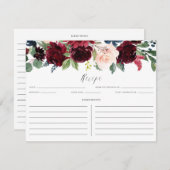 ブルゴーニュ&ブルーフローラガーランドレシピカード (正面/裏面)