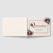 ブルゴーニュ&ブルーフローラキンセアニェラ誕生日 ゲストブック (全面)