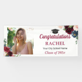 ブルゴーニュ・ブルーフローラ大学院写真卒業パーティー 横断幕 (横)