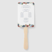 ブルゴーニュ&ブルーフローラ結婚式 プログラムファン ハンドファン (裏面)