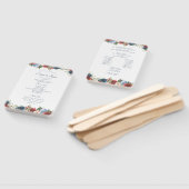 ブルゴーニュ&ブルーフローラ結婚式 プログラムファン ハンドファン (組立なし)