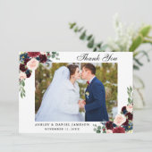 ブルゴーニュ・ブルー結婚フローラの写真 サンキューカード (スタンド正面)