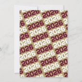 ブルゴーニュ&ブロンズ卒業写真招待状 招待状 (裏面)