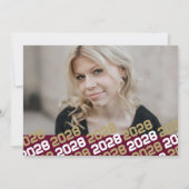 ブルゴーニュ&ブロンズ卒業2写真発表 招待状 (裏面)