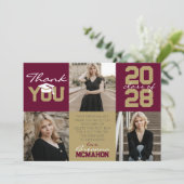 ブルゴーニュ&ブロンズ3写真卒業 招待状 (スタンド正面)