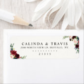 ブルゴーニュ・ブーケ |エレガントな結婚式 ラベル (インサイチュ)