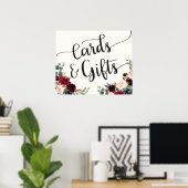 ブルゴーニュ・ブーケ |カードとギフト ポスター (ホームオフィス)