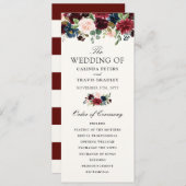 ブルゴーニュ・ブーケ | フローラ結婚式 プログラム (正面/裏面)