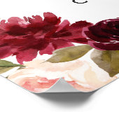 ブルゴーニュ・ブーケ |ブライダルシャワーへようこそ ポスター (角)