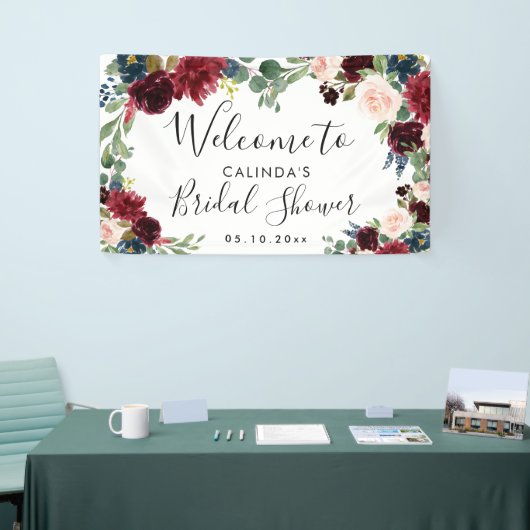 ブルゴーニュ・ブーケ | ブライダルシャワーウェルカムスクエア 横断幕 (トレードショー)