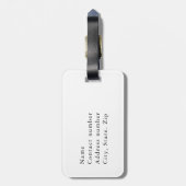 ブルゴーニュ・ブーケ | 名パーソナライズされた前 ラゲッジタグ (裏面縦)