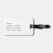 ブルゴーニュ・ブーケ | 名パーソナライズされた前 ラゲッジタグ (裏面横)