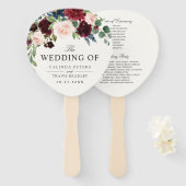 ブルゴーニュ・ブーケ |結婚式 プログラム ハンドファン (正面&裏面)