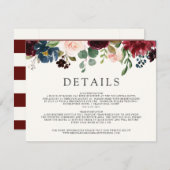 ブルゴーニュ・ブーケ | 結婚詳細 エンクロージャーカード (正面/裏面)