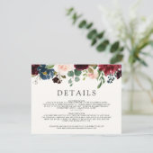 ブルゴーニュ・ブーケ | 結婚詳細 エンクロージャーカード (スタンド正面)