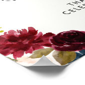 ブルゴーニュ・ブーケ |赤ちゃんシャワー |ようこそ ポスター (角)