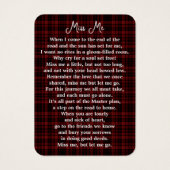 ブルゴーニュ・プライド葬儀写真記念祈りの言葉カード (裏面)