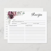 ブルゴーニュ&プラム秋フローラレシピカード (正面/裏面)