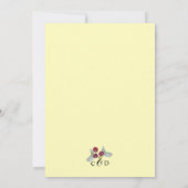 ブルゴーニュ・ベリーとユーカリ・グリーン結婚リー 招待状 (裏面)